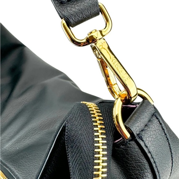 NEW!!  Versace Black Medusa Head Hobo Bag - Picture 2 of 10
